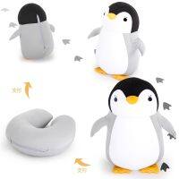 Deformable U Travelling Set  Airplane Penguins Particle Neck Pillows Cartoon Kid Adult