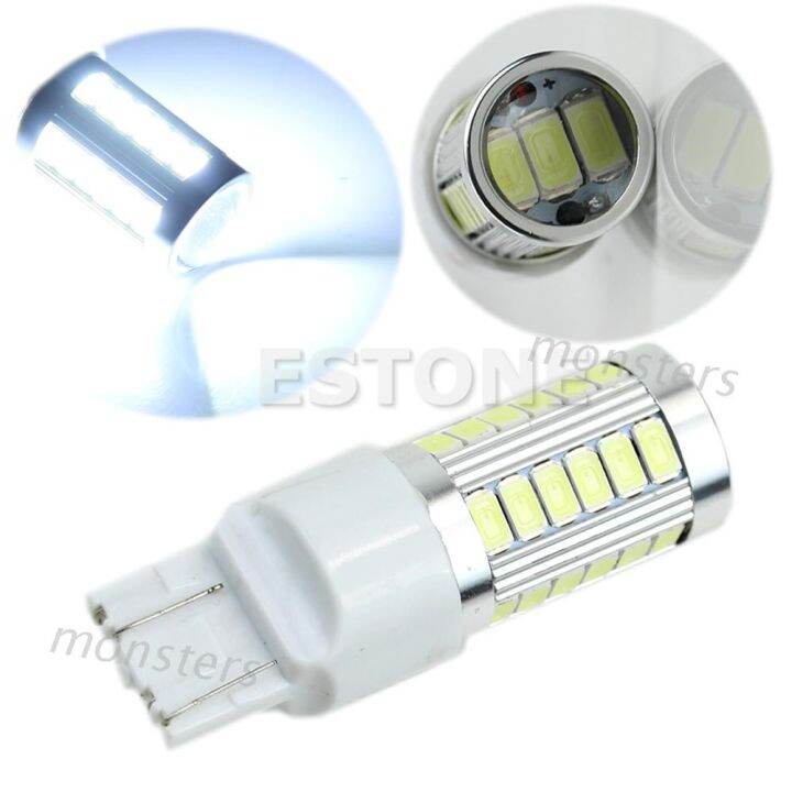 ไฟถอย-led-33-ดวง-สีขาว-สีฟ้า-แพ็ค2หลอด-ขั้วเขี้ยว1156-ขั้วเสียบ7440-ขั้วt20-ขั้ว1156