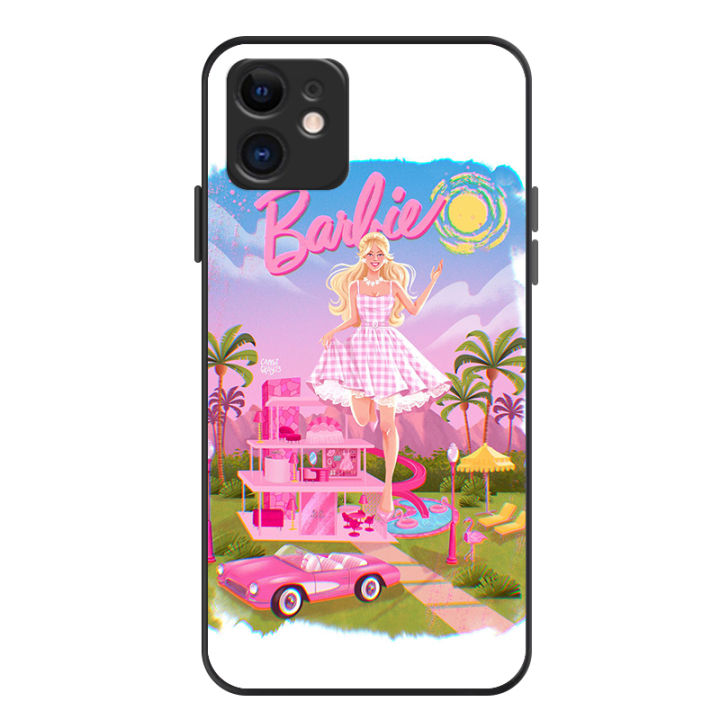 เคสโทรศัพท์สำหรับ-realme-c55-c35-c33-c53-c30-c21y-c11-c20-c12-c15-c25s-gt-เคส-master-สีดำสีชมพูอ่อนสีชมพูสำหรับหญิงสาวบาร์บี้เจ้าหญิงตุ๊กตาบาร์บี้ซิลิโคนนิ่มแฟชั่นเคสด้านหลังบางเฉียบกันกระแทก