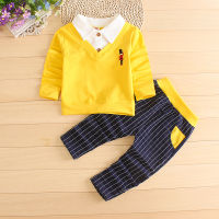 Fashion 2PC Kids Baby Boys Clothes Clothing Sets Infant Boy Coat + Pants Outfits Suits Child Formal Wedding Bow Tie Tracksuits 1 2 3 4 Years