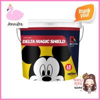 สีน้ำทาภายใน DELTA MAGIC SHIELD #00 BASE C กึ่งเงา 2.5 แกลลอนWATER-BASED INTERIOR PAINT DELTA MAGIC SHIELD #00 BASE C SEMI-GLOSS 2.5GAL **คุณภาพดี**