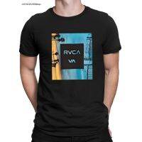 RVCA logo graphic cotton O-neck T-shirt for men