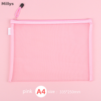 Millys โฟลเดอร์หนังสือกระเป๋าเอกสารใสมีซิป A6 A5 A4ถุงเก็บของกล่องเครื่องเขียน