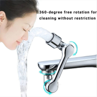 1080 ° หมุนก๊อกน้ำ Anti-Splash Aerator ห้องอาบน้ำ Tap Water Saving Filter Bubbler Sprayer อ่างล้างจานหัวฉีด Extender Adapter