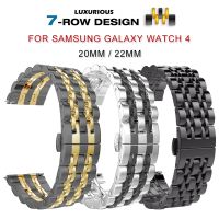 【ขายร้อน】22มม. 20มม. สำหรับ Samsung Galaxy Watch 4คลาสสิก46มม. 42มม. สร้อยข้อมือสายสแตนเลสสำหรับ Active2 40/44มม. สำหรับ Huawei Gt2