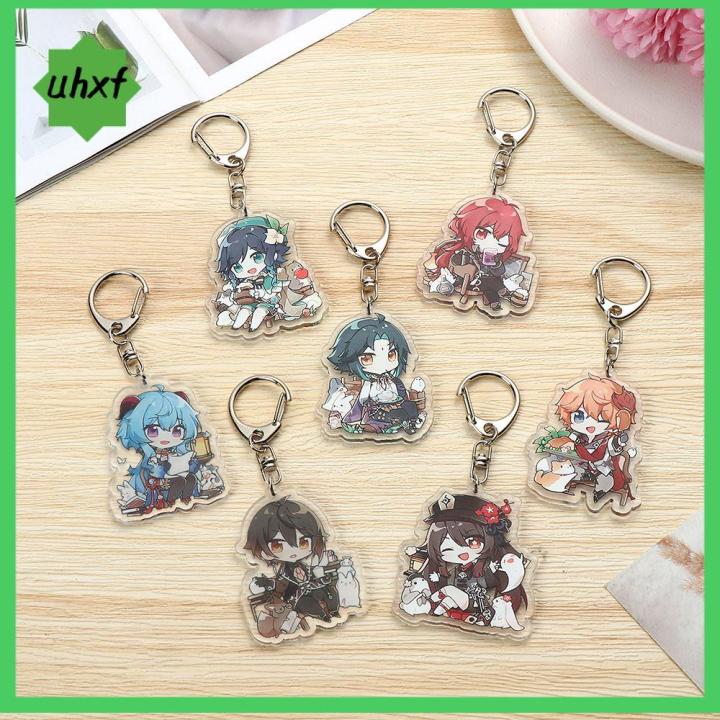 Anime keychain Demon Slayer CUTE Key chain Action figure with Strap Kimetsu  No Yaiba Tanjiro Pig Key Holder Anime Accessories