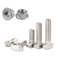 50pcslot M5 M6 M8 T Bolt Screws for EU Standard 2020 30 40 Linear Rail Aluminum Profile 50pcs M5 M6 M8 Hex Flange Nuts Optional