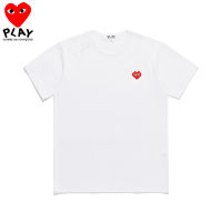 COMME Des Garcons เสื้อยืดสำหรับผู้หญิง,เสื้อยืดผู้ชายเสื้อยืดเสื้อคอตตอนแท้แขนสั้นเสื้อผ้าคู่รักสไตล์น่ารักใส่สบายๆนุ่มสบาย