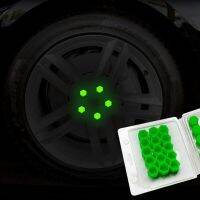 20 x Luminous Phosphoresce Wheel Nuts Covers Protective Cap Car Accessories Bolt Caps Hub Screw Protector Silica Gel 17 19 21