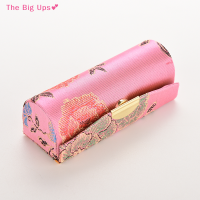 The Big Ups? ร้อน Retro Brocade ปักดอกไม้ออกแบบลิปสติกกล่องที่ใส่กระจก