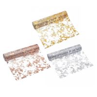 【cw】 Glitter Metallic Thin Mesh Table Runner Dining Table Cloth Wedding Table Runner Birthday Party Table Cloth Decoration Wholesale