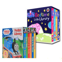 Original English version Peppa Pig Bedtime Little Library piggy page 4 volume Thomas and Friends Pocket Library Thomas and friends 6 volumes palm Book 2 cardboard boxes