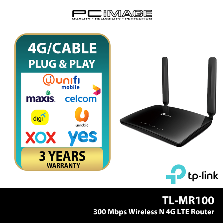 TPLink TLMR100 Wireless N300 4G LTE Mobile Direct Sim Modem Router TL