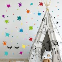 [COD] zsz1574-p new creative paint splash wall stickers childrens room bedroom toy kindergarten decorative