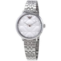 นาฬิกาข้อมือผู้หญิง ARMANI Modern Slim Quartz Silver Dial Stainless Steel Bracelet Ladies Watch AR11213