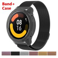 Pasek magnetyczny pokrowiec 2 in1 do zegarka Xiaomi S1 aktywny pasek ochraniacza metalowa bransoletka do zegarka Xiaomi kolor 2 WatchBand