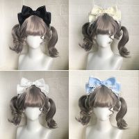 Lolita Cute Bow Handmade KC Ribbon Lace Hair Accessories Vintage Sweet Style Princess Hairpin Headwear