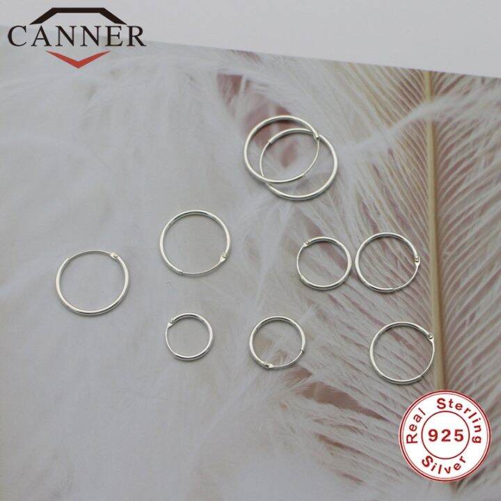 canner-simple-mini-hoop-earrings-925-sterling-silver-fashion-temperament-circle-round-earring-for-women-thn