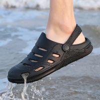 Summer EVA Beach Sandals Men Unisex Closed Outdoor Clogs Casual Water Shower Slippers Women Pool Antiskid Wading Sandals