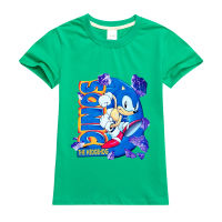 Sonic The Hedgehog Bottoming เสื้อ100% ผ้าฝ้ายเด็กครึ่งแขน Tshirt ฤดูร้อน Bottoming เสื้อเด็กผ้าฝ้าย Tshirt