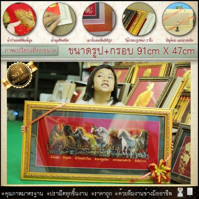 🎁 กรอบรูปม้ามงคล8ตัวผ้ากำมะหยี่พิมพ์ลาย(ของที่ระลึก ของขวัญขึ้นบ้านใหม่ ของมงคล กรอบรูปตกแต่งบ้าน ) ⚡รับประกัน ปราณีตทุกชิ้นงาน