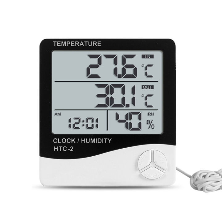 เครื่องวัดอุณหภูมิติดผนังมีสาย-50-to-70c-htc-2-เครื่องวัดอุณหภูมิ-เครื่องวัดความชื้น-thermometer-ตัววัดอุณหภูมิ-ที่วัดอุณหภูมิ-ภาพคมชัด