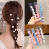 10PCS/Set Hair Clip Braided Hair Small Flower Hair Buttons Hairpin Girl Cute Headdress Girl Mini Hair Claw Hair Accessories
