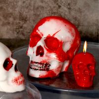 [HOT] DIY Aroma Skull Head Candle Mold Skeleton Resin Epoxy Soap Craft Mould Ice Cube Baking Chocolate Molds Halloween Home Decoration