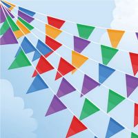 10M Colorful Banner Bunting Pennant Flags Cute Party Wedding Rainbow Decor Flag Bunting Banners Kids Birthday Party Decoration