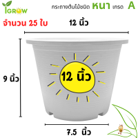 กระถางต้นไม้สีขาว 25 ใบ กระถางบอน กระถางพืชชอบความชื้นสีขาว 25 ใบ ของดี มีคุณภาพจากโรงงาน