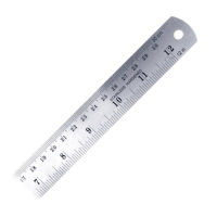 BAIPO ไม้บรรทัดฟุตเหล็ก ใบโพธิ์  12 นิ้ว (Stainless Ruler)