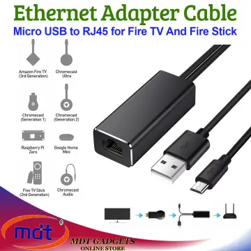 Ugreen Chromecast Ethernet Adapter USB 2.0 to RJ45 for Google Chromecast 2  1 Ultra Audio 2017 TV Stick Micro USB Network Card