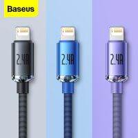 [HOT T] สายสำหรับ iPhone USB Baseus 13 12 11 Pro Xs สูงสุด8 7 6S 2.4A สายโทรศัพท์มือถือชาร์จแบบเร็วสำหรับ iPad Pro ที่ชาร์จสายรับส่งข้อมูล