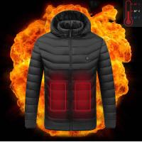 ZZOOI Warm Winter Outdoor Coat lightweight down jackets USB Electric Heated Hooded Jackets Vest Down Cotton Mens or Women Thermal Coat