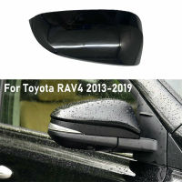 1ชิ้นรถกระจกมองหลังปกหมวกสีดำชิ้นส่วนรถยนต์สำหรับโตโยต้า RAV4 2013 2014 2015 2016 2017 2018 2019อุปกรณ์เสริมในรถยนต์