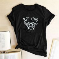 BE KIND Print Women Funny Tshirts Short Sleeve Summer Casual Cotton Tshirt Women Tops Clothes Graphic Tees Ropa De Mujer QOOG