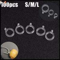 YIYI 100pcs ร้อน โปร่งใส เปล แถบเหยื่อเม็ด PE สีขาว อุปกรณ์ตกปลา เบทแบนด์ เม็ดล่อ