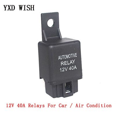 รีเลย์เครื่องปรับอากาศ12 V 40a 40a 4ขารีเลย์สำหรับเครื่องปรับอากาศเครื่องปรับอากาศพลาสติกด้านหลังรถ Dc 12 V ปกติเปิดรีเลย์