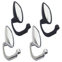 2pcs 1 pair Motorcycle R Oval Rearview Side Mirror ChromeBlack Aluminum Rearview Side Mirrors Motorbike Accessories