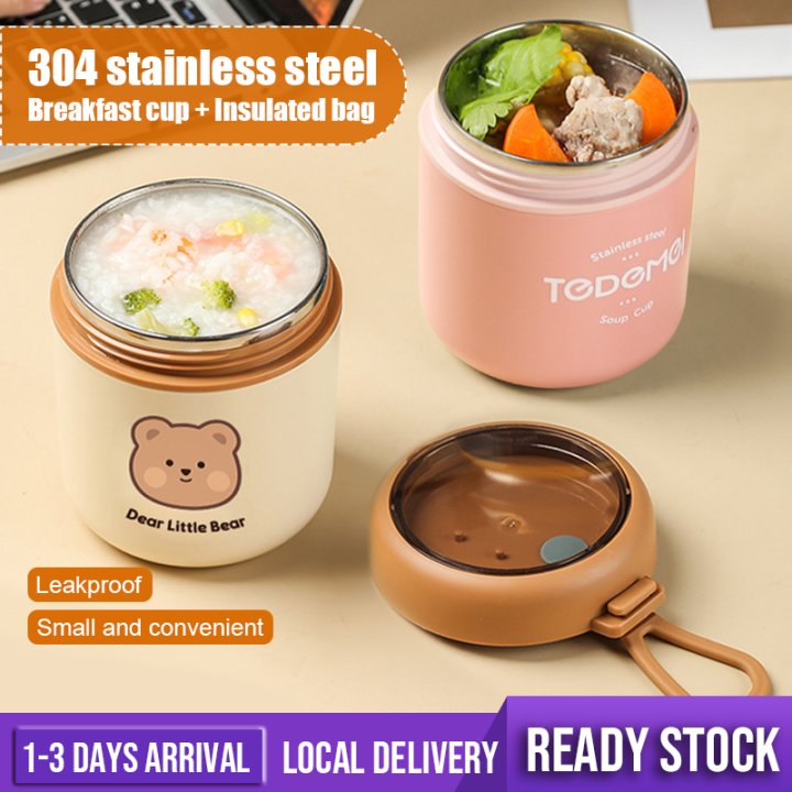 530ml Food Thermal Jar Insulated Soup Cup Thermos Containers Stainless  Steel Lunch Box Thermo Keep Hot for School Children