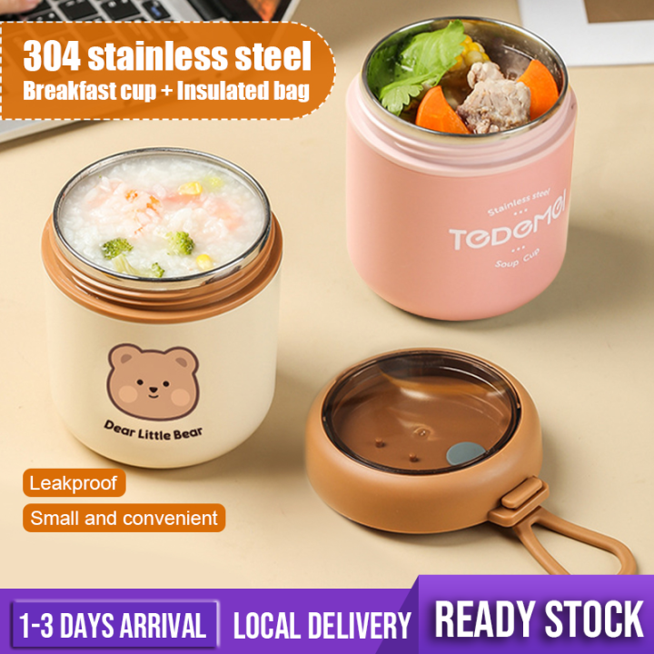 530ml Lunch Box Stainless Steel Food Thermal Jar Insulated Soup