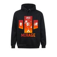 Apex Legends Mirage Pullover Hoodie Men Premium Cotton Vintage Sweater Camisas Hombre Pathfinder Bangalore Sweater Print Size XS-4XL