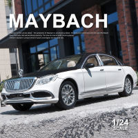 1:24 Benzs Maybach S600โลหะผสมรถรุ่น D Iecast ของเล่นยานพาหนะรถยนต์รุ่นจำลองสูงเสียงและแสงเด็กของเล่นของขวัญ