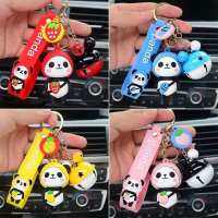 Ice and Snow Cartoon Sports Skiing Boyfriend and Girlfriend Small Gift Mascot Key Chain Pendant Pier Panda Companion Gift