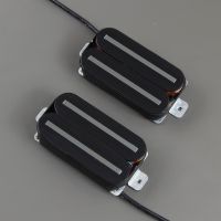 ชุด FLEOR คอและสะพานรถไฟคู่ร้อน Humbucker Pickup Gitar Elektrik,Putih/hitam