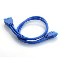 【The-Best】 Aziz Electronics 0.5M 2 "เมนบอร์ด USB 20ขาปลั๊กตัวผู้กับสายเคเบิล20pin ตัวเมีย