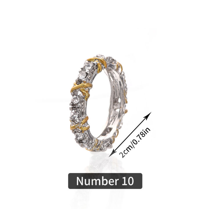 แหวนเงินแหวนทองเพทายฝังแยกแหวนสำหรับผู้หญิงเครื่องประดับเสน่ห์งานหมั้นของขวัญแต่งงาน