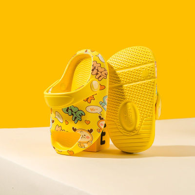 ฤดูร้อนเด็กใหม่รองเท้าแตะชายหญิงรองเท้าชายหาดในร่มบ้านน่ารักการ์ตูนห้องน้ำเต็มพิมพ์ของเด็กเล็ก Crocs
