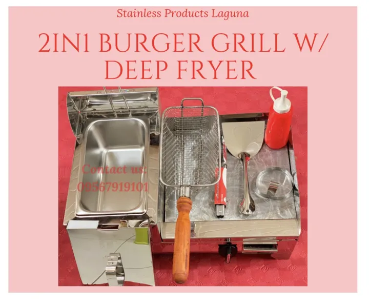 Burger Griller/Griddle with Deep Fryer [READ DESCRIPTION] Lazada PH