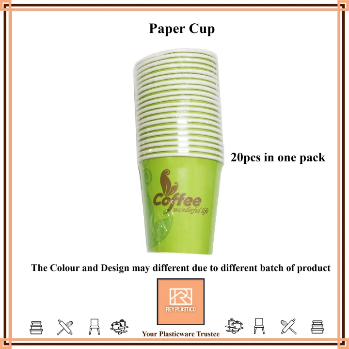 20's Disposable Paper Cup / Cawan Kertas Pakai Buang | Lazada